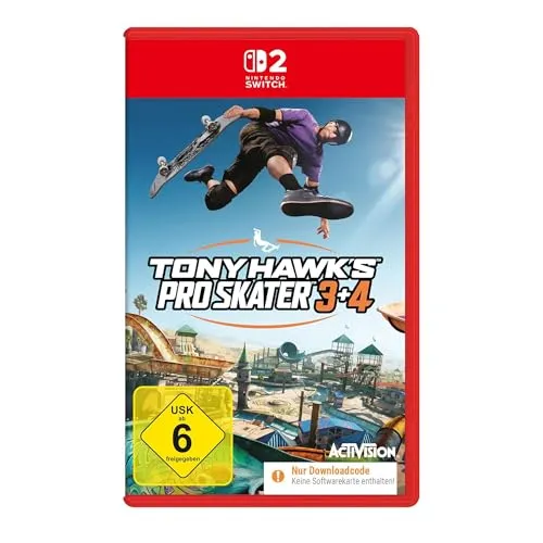 Tony Hawk´s Pro Skater 3+4 für Nintendo Switch 2 - NEU & OVP - PC- & Videospiele: Skateboard-Simulation mit USK ab 6 Jahren, ideal für Fans der Serie und für actionreiche Multiplayer-Duellen!