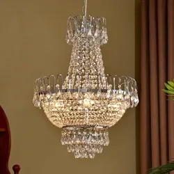 Lindby Pendelleuchte Casparia - Vintage Antik Kristall 5-flammig E14 - Kronleuchter im Retro-Stil, ideal für Wohnzimmer und Esszimmer. Schaffen Sie mit dieser hochwertigen Leuchte eine gemütliche Wohlfühlatmosphäre in jedem Raum.