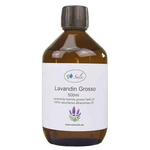 Sala Lavandinöl Grosso Aroma ätherisches Öl naturrein 500 ml Glasflasche