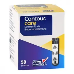 CONTOUR CARE Sensoren 50er Packung - 50 Teststreifen, rezeptfrei und ideal für diabetische Selbstkontrolle