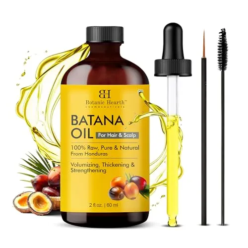 Botanic Hearth Rohes Batana Haaröl -100% rein & unraffiniert aus Honduras, Haarwachstum & Kopfhautpflege - 60 ml