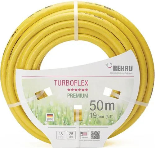 Wasserschlauch Quattroflex L.50m ID 19mm AD 25,2mm REHAU - Bewässerung: Robuster, dickwandiger Wasserschlauch für intensiven Dauereinsatz, extrem druckfest und formstabil, ideal für Kommunen und Landwirtschaft.