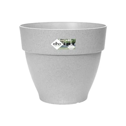 elho Vibia Campana Rund 35 - Blumentopf für Außen - Ø 34.5 x H 29.7 cm - Grau/Living Beton