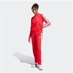 adidas Sportswear Trainingsanzug W 3S TR TS (2-tlg) rot M - Trainingsbekleidung für Damen, sportlicher Stil in Pure Ruby/White, ideal für Laufen und bequem durch 100% Polyester.