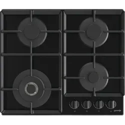 Gorenje GTW641EB Gaskochfeld 60 cm Schwarz - Kochfeld mit 4 leistungsstarken Gasbrennern, ideal für präzises Kochen und schnelle Zubereitung von Gerichten.