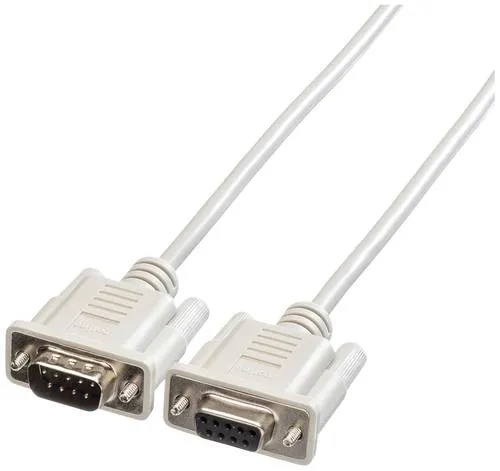 Roline Seriell Anschlusskabel [1x D-SUB-Stecker 9pol. - 1x D-SUB-Buchse 9pol.] 10.00m Grau