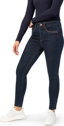 Stooker Women RIO DENIM SEASON Damen 5-Pocket-Jeans Skinny Fit 38 (Länge 28) blue rinse - Die Stooker Women Rio Jeans bietet einen figurschmeichelnden Magic-Shape-Effect für eine schlankere Silhouette. Mit Glitzersteinen am Tascheneingriff ist sie der perfekte Blickfang für jede Gelegenheit!
