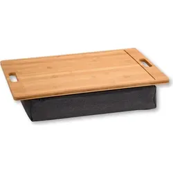 Kesper Knietablett aus Bambus - Frühstückstablett aus FSC-zertifiziertem Bambus, ideal für Frühstück, Laptop oder Dekoration. Mit komfortablem Kissen und praktischen Griffen für einfache Handhabung.