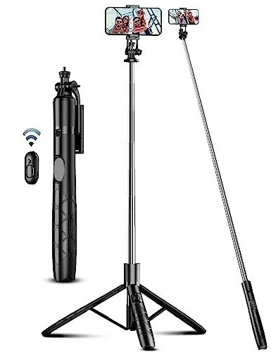 180cm Handy Stativ & Selfie Stick mit Fernbedienung - Multifunktionales Stativ für Smartphones, ideal für Fotos und Videos. Verstellbar von 33,3 cm bis 180 cm, stabil und leicht, perfekt für unterwegs.