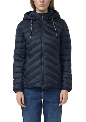 s.Oliver Gesteppte Jacke mit abnehmbarer Kapuze - Stylische Slim Fit Jacke mit wattierter Steppung, ideal für Outdoor-Aktivitäten. Aus hochwertiger Webware, ausgestattet mit abnehmbarer Kapuze und praktischem Zwei-Wege-Reißverschluss.