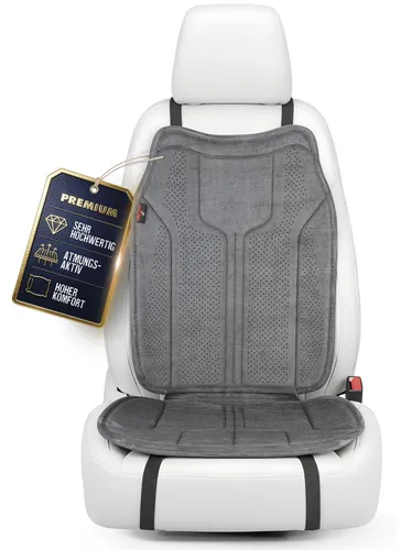 WALSER Premium Sitzauflage Auto Nubo - Hochwertiger Sitzschoner im Alcantara-Look - Die elegante Sitzauflage Nubo für PKW-Vordersitze bietet Komfort und Stil. Mit rutschfester Rückseite und einfacher Montage ist sie die perfekte Wahl für eine ansprechende Fahrumgebung.