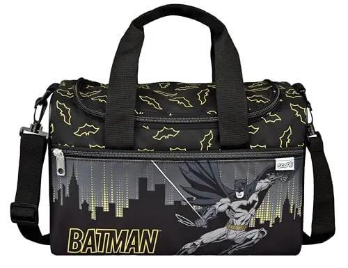 Scooli Batman Sporttasche für Kinder - Geräumige Umhängetasche mit verstellbarem Schultergurt - Die Scooli Batman Sporttasche bietet viel Stauraum für Kleidung und Schulsachen. Mit coolem Design und verstellbarem Schultergurt ist sie perfekt für Schule und Freizeit. Hochwertige Materialien sorgen für Langlebigkeit.