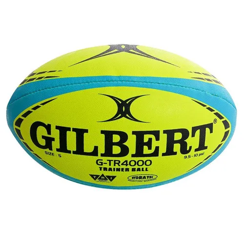 Gilbert Rugby Ball - G-TR4000 - Fluoro Gr. 3 - Sonstiges Rugby: Handgenähter Rugbyball mit TRI Grip-Technologie für optimalen Grip und Handling beim Training, ideal für Spieler im Alter von 8-13 Jahren.