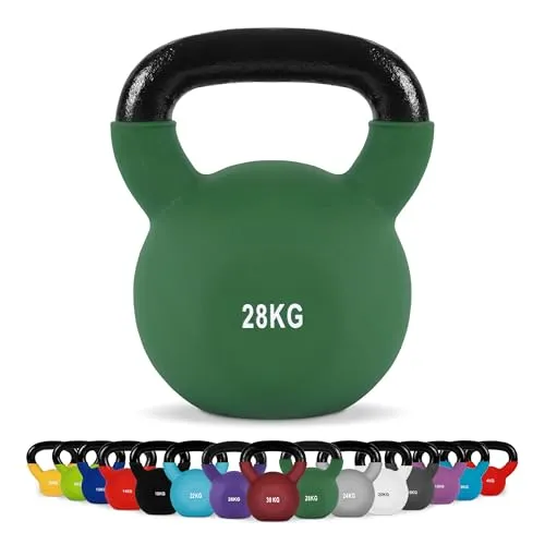 MSPORTS Kettlebell Neopren 2 – 30 kg inkl. Übungsposter - Professionelle Kettlebell für effektives Training zu Hause oder im Studio. Robuster Metallkern und hochwertige Neopren-Ummantelung sorgen für Sicherheit und Hygiene.