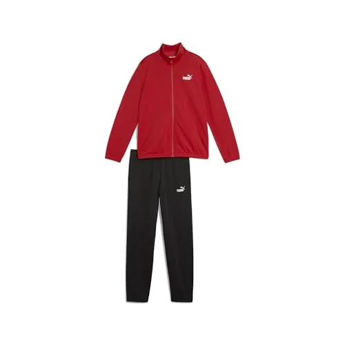 PUMA Trainingsanzug "POLY SUIT B" für Kinder, Gr. 128, Rot - Sportliche Trainingsbekleidung für Kinder mit perfektem Sitz dank elastischem Bund und Kordelzug. Das PUMA No. 1 Logo verleiht dem Set einen besonderen Touch und ist ideal für alle Aktivitäten.