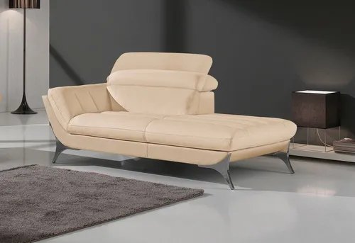 Egoitaliano Recamiere Sueli, extravagantes Design und erstklassiger Sitzkomfort, Solitärmöbel, hochwertiger Lederbezug, inklusive Kopfteilverstellung