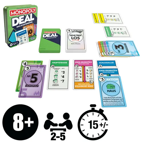 HASBRO GAMING G2915100 Monopoly Deal Kartenspiel Mehrfarbig
