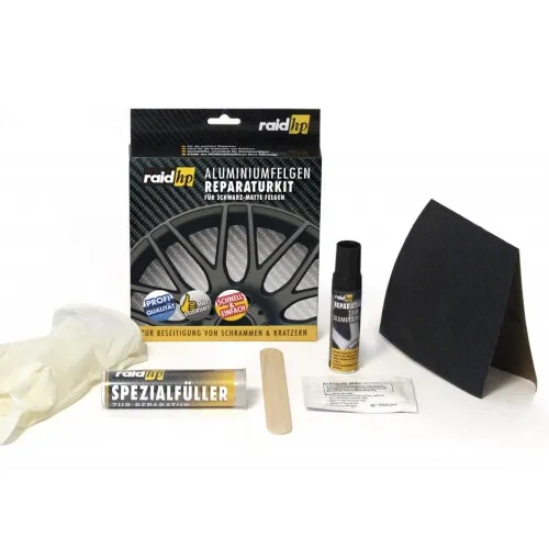 Raid HP Felgenreparatur Alufelgen Reparaturkit - Polituren & Wachse – Effektives Reparaturset für Aluminiumfelgen, das Oberflächenschäden professionell beseitigt und für eine langanhaltende Pflege sorgt.