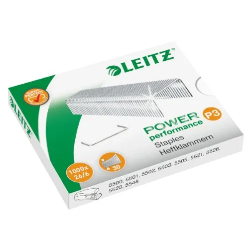 Original Leitz Heftklammern im Sparpaket - für Heftgeräte 5500-5533 und Heftzange 5548, 1.000 Stück für effizientes Heften