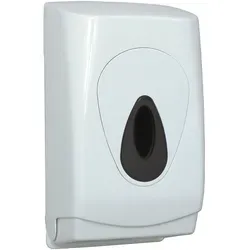 All Care PlastiQline Toilettenpapierspender - Robuster Toilettenpapierspender aus Kunststoff für Einzelblatt-System, mit Schloss und Schlüssel. Ideal für hygienische und praktische Nutzung in öffentlichen Toiletten.