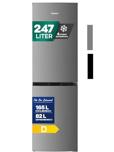 Heinrich's Kühlgefrierkombination HKS 3194 - Kühlschrank mit 247L Gesamtvolumen, No Frost, leise 39 dB und energieeffizienter Betrieb - ideal für jede Küche!