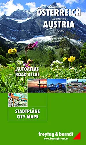 Österreich Supertouring, Autoatlas 1:150.000: Autoatlas, Stadtpläne (freytag & berndt Autoatlanten)