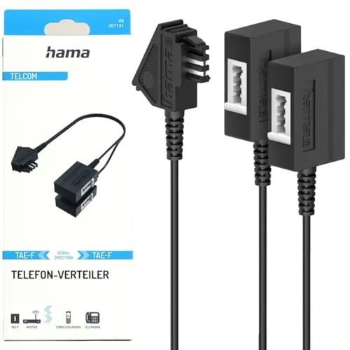 Hama TAE-Verteiler, TAE-F-Stecker - 2 TAE-F-Kupplungen