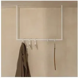 Metallbude Kleiderstange RUBI Weiß - Moderne Deckenmontage für jeden Raum - Kleiderständer mit elegantem Design und hoher Belastbarkeit von bis zu 30 kg, ideal für stilvolle Ankleidebereiche.