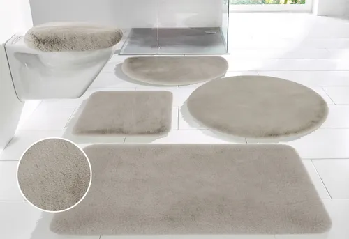 Badematte OTTO HOME "Rabbit Badematten, Badvorleger, Badezimmer Teppich" Gr. 2, grau (taupe), H:30mm