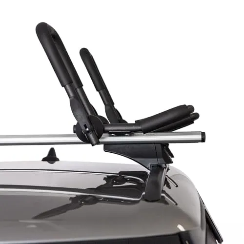 MENABO Bootshalter Dachträger 000041900000 - Dachträger für Kayak und Canoe, klappbar und aus robustem Stahl, mit einer maximalen Last von 50 kg, ideal für Fahrzeuge mit T-Nut Profil.