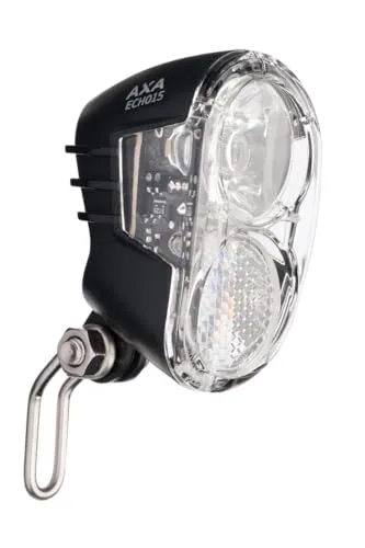 AXA Echo 15 Switch – Dynamo Fahrradlicht mit 15 Lux - Hochwertige Dynamo-Fahrradlampe mit 15 Lux Leuchtkraft und integrierten Reflektor für optimale Sichtbarkeit im Straßenverkehr. Robust und langlebig – ideal für sichere nächtliche Fahrten.