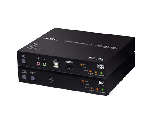 Aten CE990 USB True 4K KVM Extender - Zuverlässige KVM-Verlängerung über Glasfaser bis zu 10 km. Unterstützt True 4K-Video mit HDR10 und bietet flexible Konfigurationen für lokale und Remote-Steuerung. Ideal für professionelle Anwendungen.