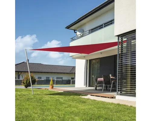 Windhager Sonnensegel Cannes Dreieck 4 x 4 m - Sonnenschutz für Garten & Terrasse, bietet hervorragenden UV-Schutz 50+, wind- und wasserabweisend, reißfest durch verstärkten Randsaum.
