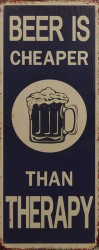 Aubaho Blechschild Bier Replikat im Retro Design - Stylisches Dekoobjekt aus robustem Blech, ideal für kreative Raumgestaltungen. Verleiht jedem Raum einen nostalgischen Flair.