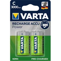 Varta Akku RECHARGE Power    C   HR14 3000mAh           2St. - Bunt