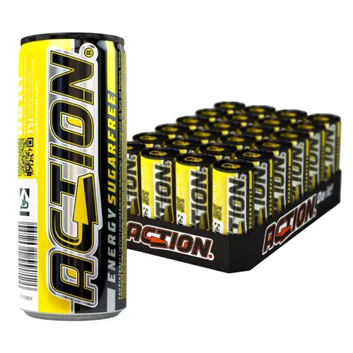 ACTION Energy Drink Sugarfree 24 Dosen x 250ml zuckerfrei - inkl. Pfand