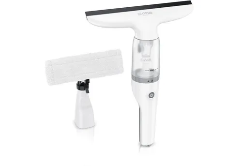 Brandson Akku-Fenstersauger Fensterreiniger 28 cm - Fensterreiniger für kabelloses, schnelles Trockensaugen, inklusive Sprühflasche und Wischbezug. Ideal für Fenster, Duschkabinen und Spiegel mit 30 Minuten Laufzeit.