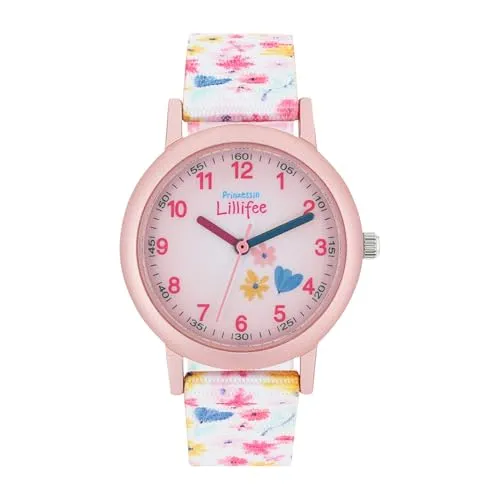 Prinzessin Lillifee Armbanduhr Mädchen - Armbanduhren für Mädchen, 3 bar wasserdicht und mit einem langlebigen Textilarmband für ein ideales Tragegefühl.