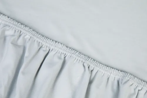 Kayori Spannbettlaken Saiko – Bio-Baumwolle in Grau-Silber, 200x220 cm - Bettlaken aus hochwertiger Bio-Baumwolle mit Jersey-Elasthan für perfekten Sitz und Komfort, OEKO-TEX® zertifiziert und maschinenwaschbar bis 60°C.