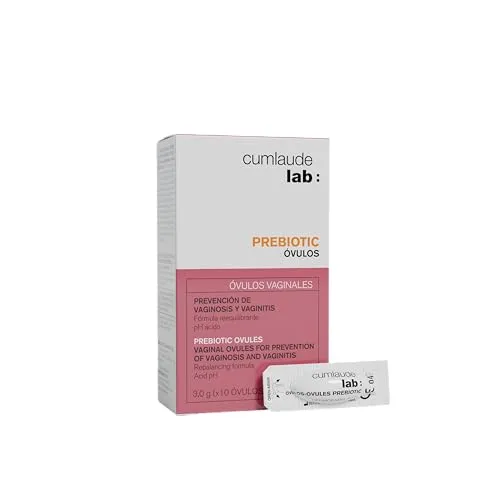 Cumlaude Lab - Präbiotische Zäpfchen, Vaginale Zäpfchen, Vorbeugung von Vaginose und Vaginitis, Laktosäure, Provitamin B5, α-Gluco-Oligosacchariden, Dermatologisch, Gynäkologisch Getestet - 10 Stück