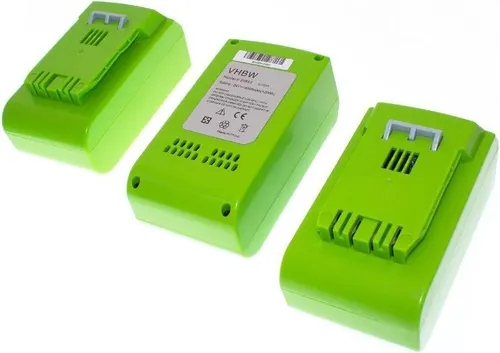 vhbw 3x Akku kompatibel mit Greenworks 20-Inch Cordless Pole Hedge Trimmer, 20362 Chainsaw, 2000007, 2000107 Werkzeug (5000 mAh, Li-Ion, 24 V)