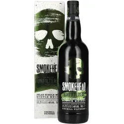 Smokehead Unfiltered - Islay Single Malt Scotch Whisky - Whisky mit 46,0% vol. und nicht kühlfiltrierter Reinheit, bietet intensiven Rauchgeschmack und komplexe Aromen für Whisky-Liebhaber.