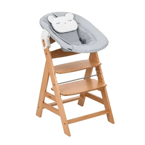 hauck Alpha Newborn Set Pre, Nature Beige - Mitwachsender Hochstuhl - Hochstuhl ab Geburt bis 90 kg: Der hauck Alpha+ bietet einen Neugeborenenaufsatz, der dein Baby sicher am Tisch hält, und wächst mit deinem Kind bis ins Kleinkindalter.