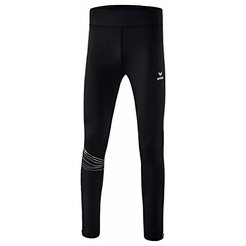 Erima Unisex Kinder Racing Lauftight lang (8292314) schwarz - Hochwertige Sporthose für aktive Kids - Hosen aus feuchtigkeitsregulierendem Funktionsmaterial mit optimalem Tragekomfort, ideal für sportliche Aktivitäten und lange Läufe.