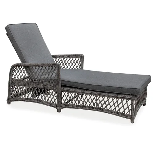 osoltus Sonnenliege Polyrattan anthrazit mit Hydraulik - Elegante Sonnenliege aus Polyrattan, stufenlos verstellbar für maximalen Komfort. UV-beständig und wetterfest – ideal für entspannte Stunden im Garten.