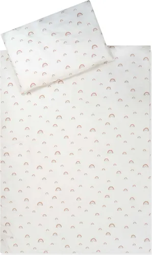 Julius Zöllner Bettwäsche Organic 80x80+35x40 Rainbow - Bettwäsche aus 100% Bio-Baumwolle in buntem Rainbow-Design, ideal für eine gesunde und umweltfreundliche Schlafumgebung.