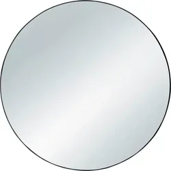 Spiegel Moerna, Schwarz, 50 cm Durchmesser - Moderner runder Spiegel Moerna in Schwarz mit schmalem Metallrahmen. Ideal für stilvolle Akzente in jedem Raum. Inklusive Aufhänger für einfache Montage.
