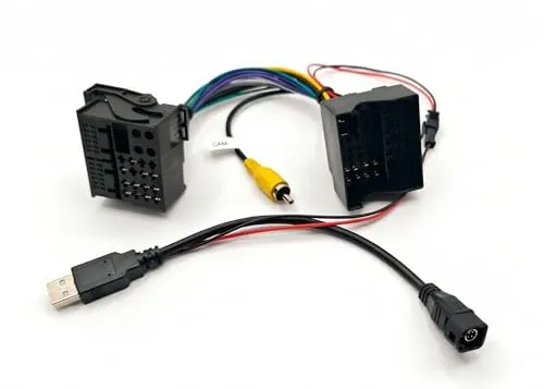 M.I.C.SKAA-60: Umrüst Adapter Quadlock MIB MQB Anschluss - Quad Lock RCD RNS mit Rückfahrkamera Ausgang und USB Anschluss ersatz für VW