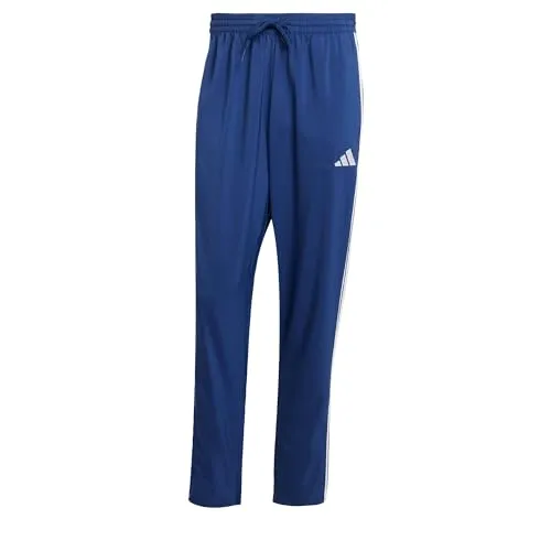 adidas Herren Essential Three Stripes Stanford Pant Open Hem - Dunkelblau/Weiß, XS - Trainingsbekleidung mit regulärem Schnitt, elastischem Bund und recyceltem Polyester für höchsten Tragekomfort und Nachhaltigkeit.