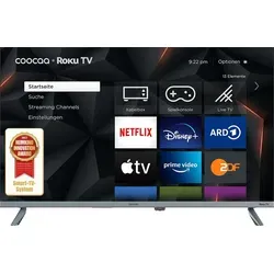 coocaa 32R3G Roku LED TV - 32 Zoll HD Smart TV mit Triple Tuner, WLAN, HDMI, USB, ideal für Streaming mit Netflix, Prime und Disney+